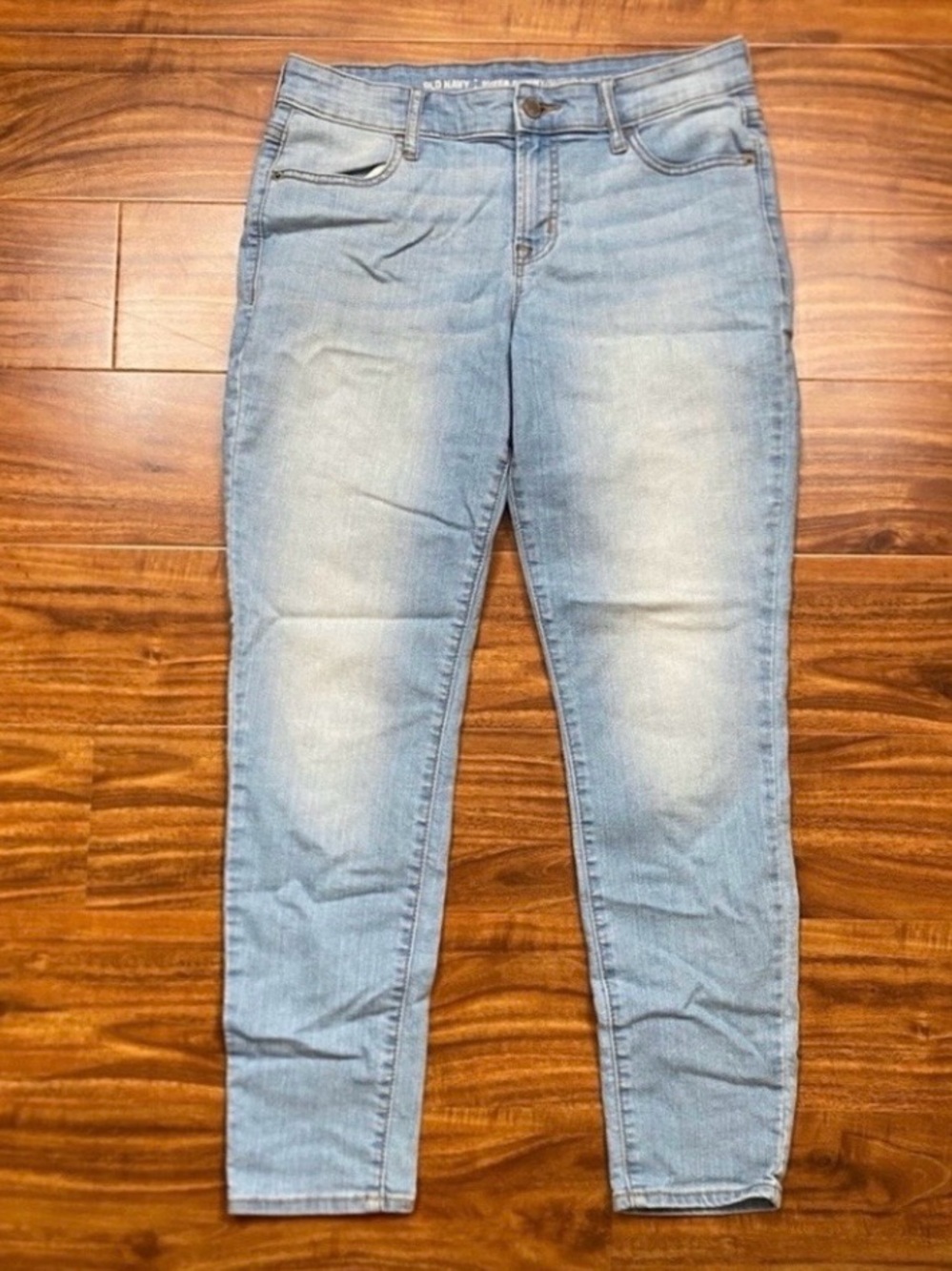 3/$25 Old Navy Womens Light Blue Midrise Stretch Super Skinny Jean Size 6 Casual